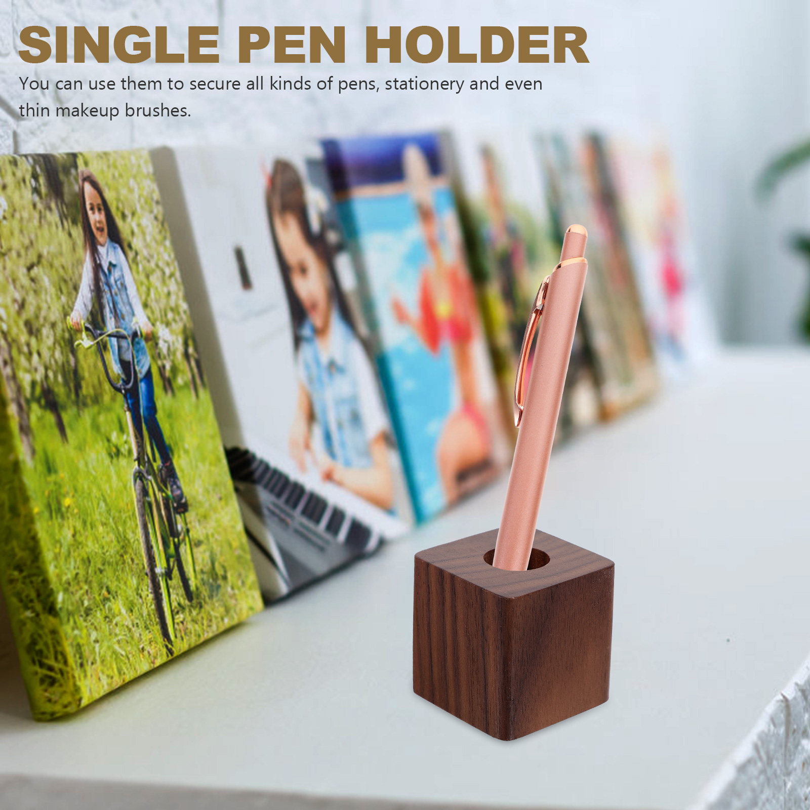Walnut Pen Stand Single Holder - Pen Rest Single 评论和价格