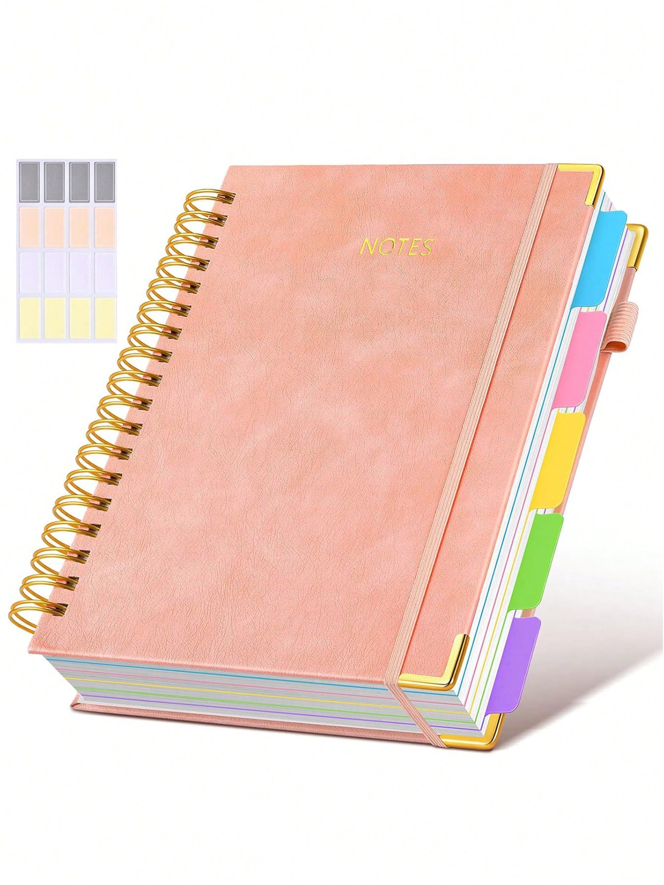 1PC Hardcover Spiral Notebook  - Tab Divider A4 评论和价格