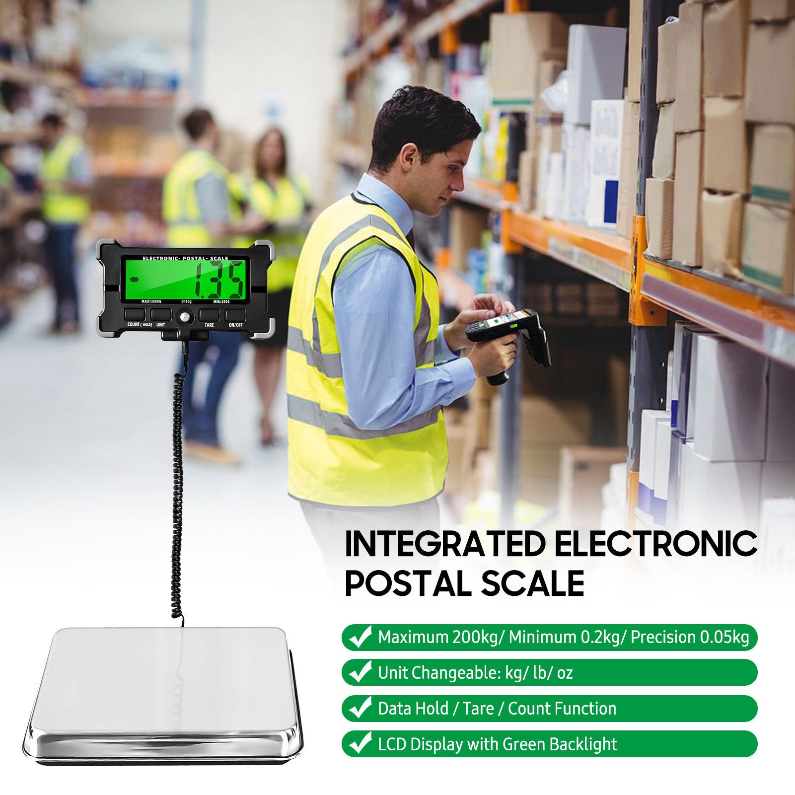 PS21 Digital Scale 200KG 120KG - Tape Dispenser Weighted 评论和价格