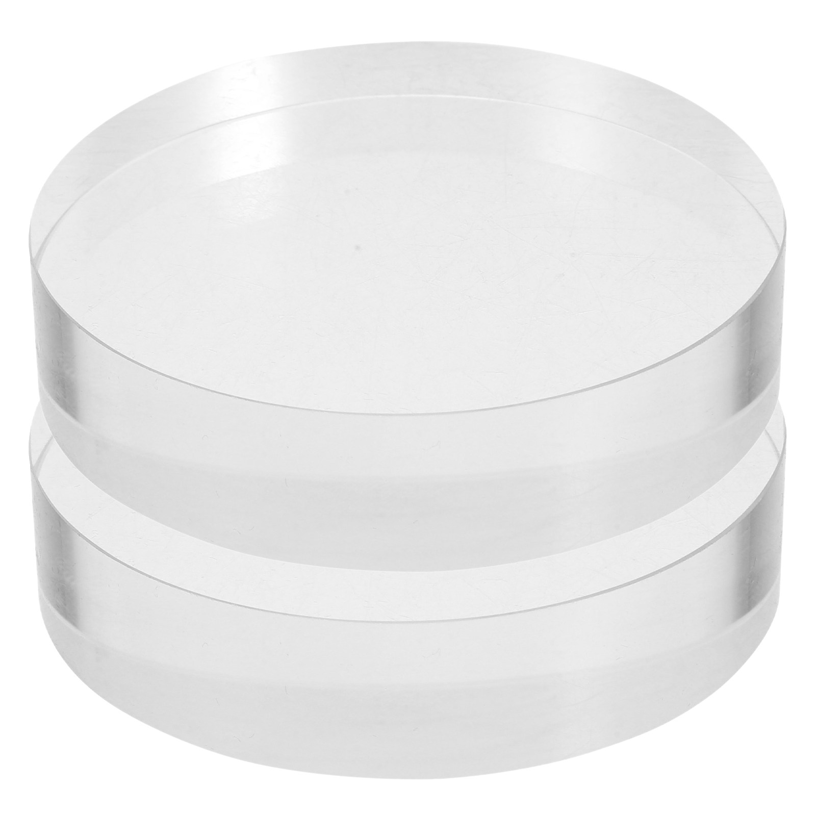 2Pcs Clear Round Crystal Glass - Book Weight Glass 评论和价格