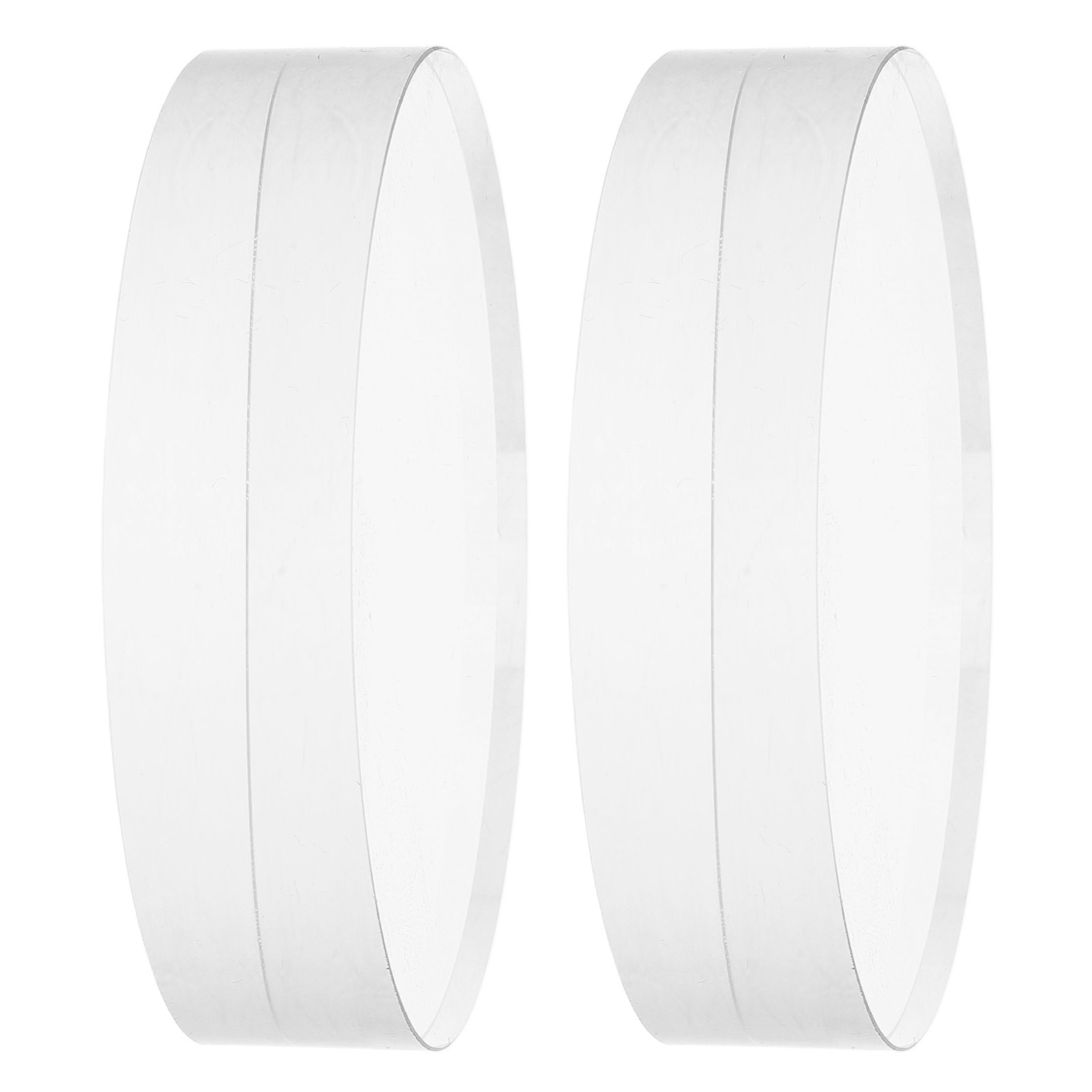 2Pcs Clear Round Crystal Glass - Book Weight Glass 评论和价格