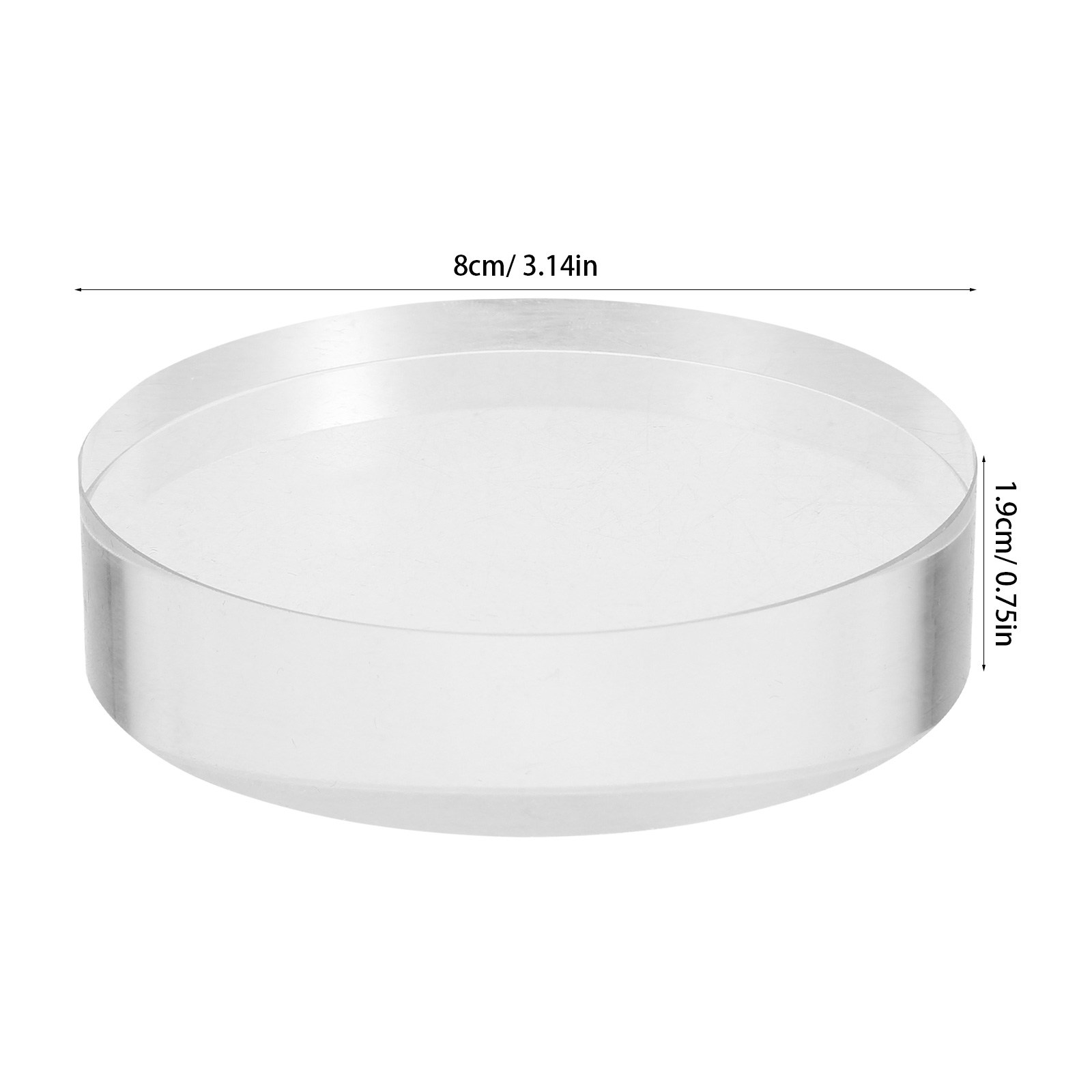 2Pcs Clear Round Crystal Glass - Book Weight Glass 评论和价格