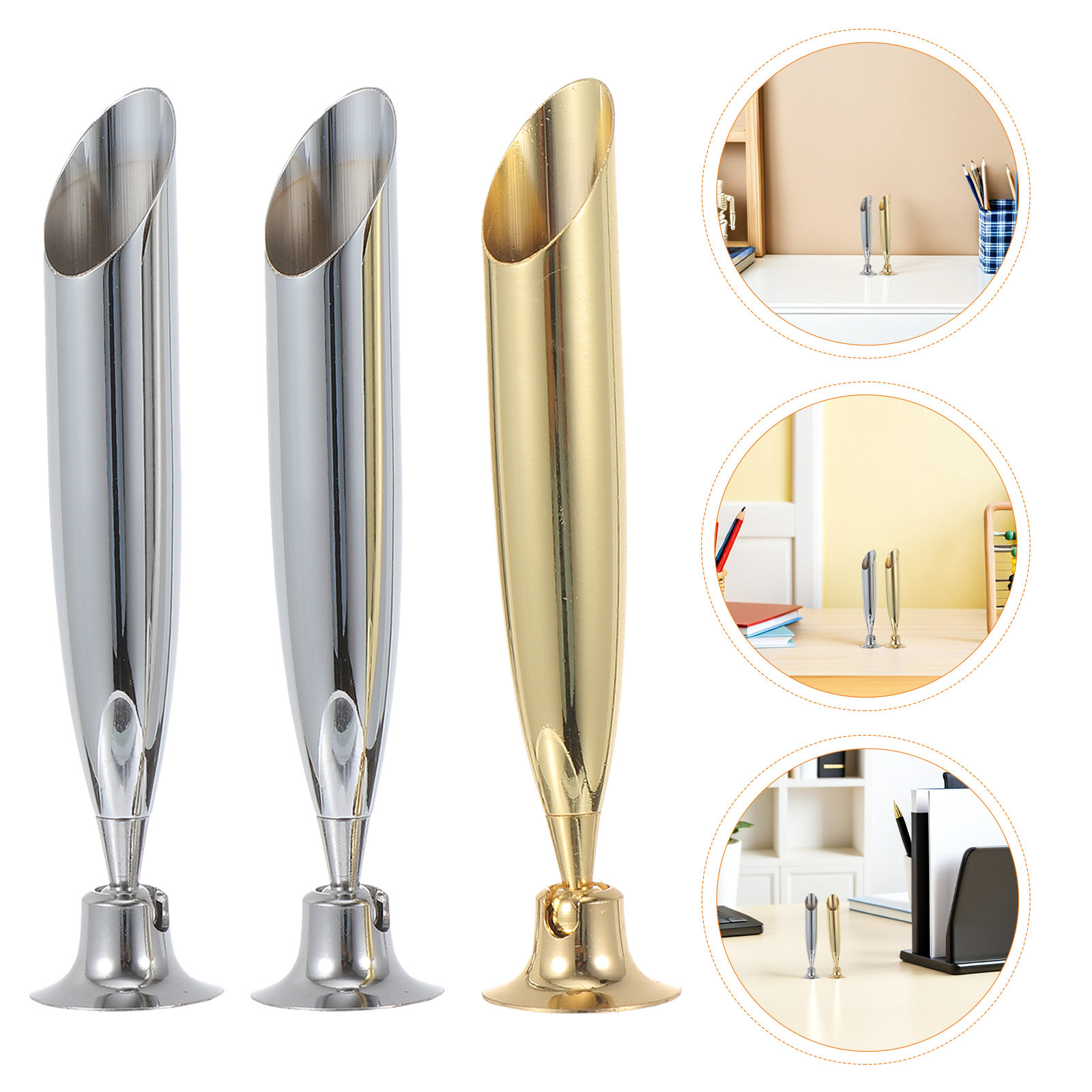 3Pcs Metal Single Pen Stand Ho - Pen Rest Single 评论和价格