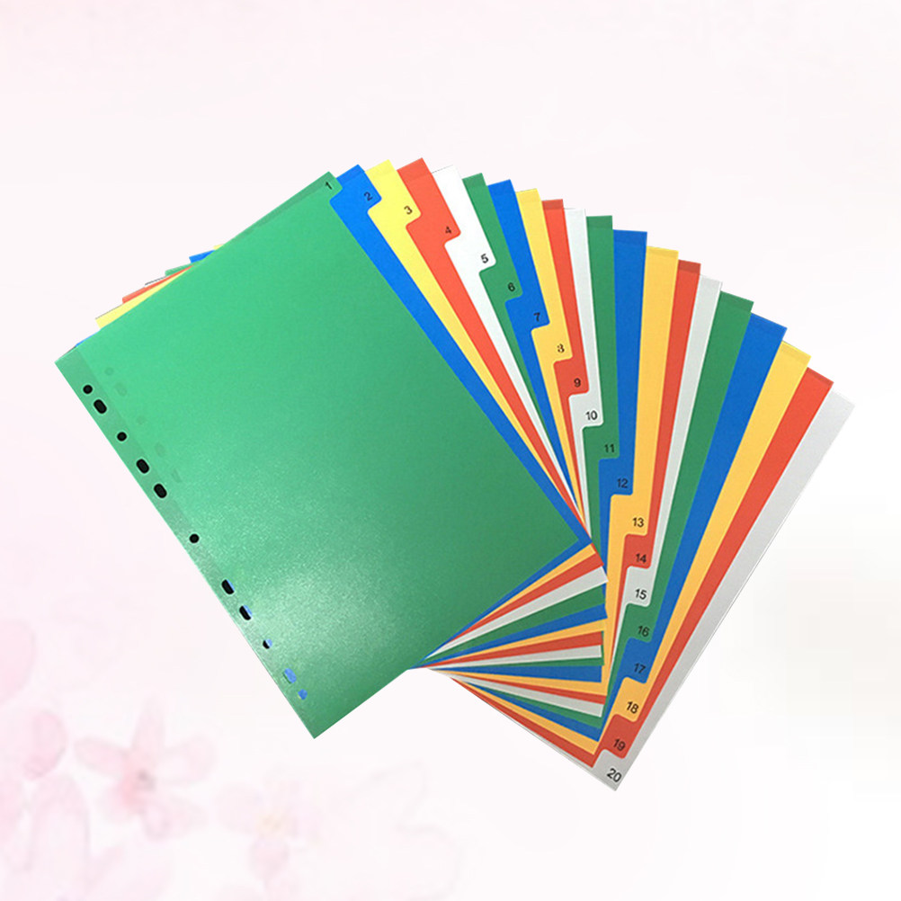40Pcs Multi Color Index Page D - Tab Divider A4 评论和价格