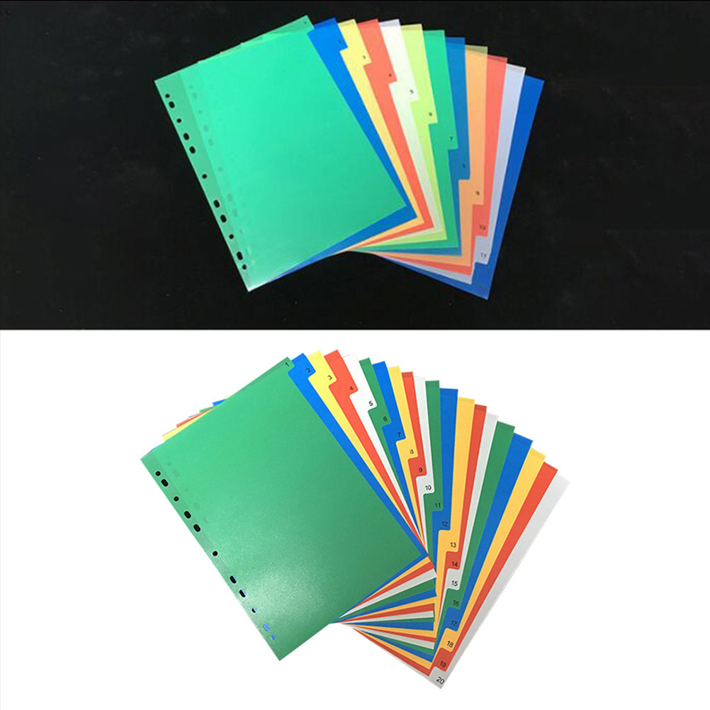 40Pcs Multi Color Index Page D - Tab Divider A4 评论和价格