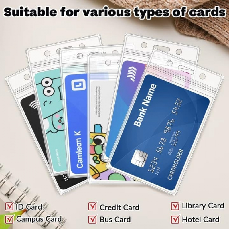 50 PCS Plastic Badge Holder, V - Index Card Holder 评论和价格